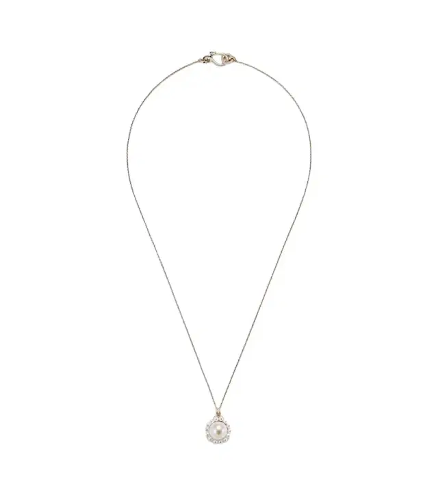 Sophie Bille Brahe Jeanne Simple 14kt gold necklace with freshwater pearls