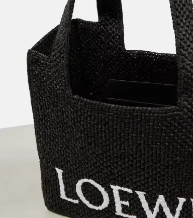 Loewe Paula's Ibiza Medium logo raffia tote bag | Thumbnail 3