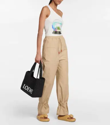 Loewe Paula's Ibiza Medium logo raffia tote bag | Thumbnail 4
