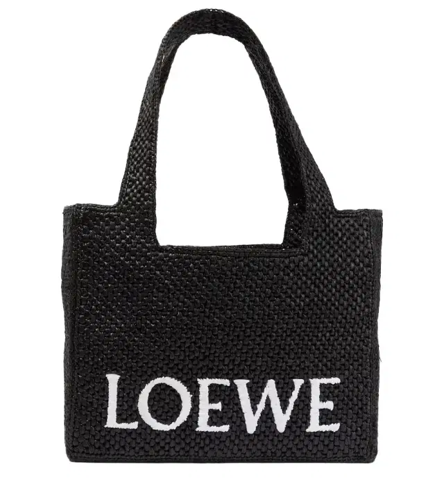 Loewe Paula's Ibiza Medium logo raffia tote bag