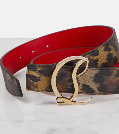 Christian Louboutin CL logo animal-print leather belt | Thumbnail 3