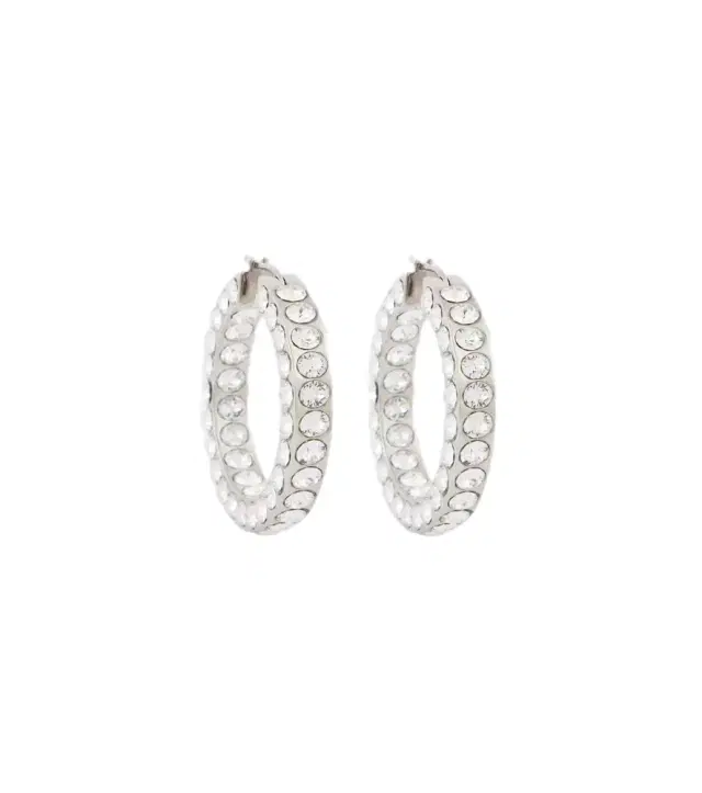 Amina Muaddi Jahleel large crystal-embellished hoop earrings