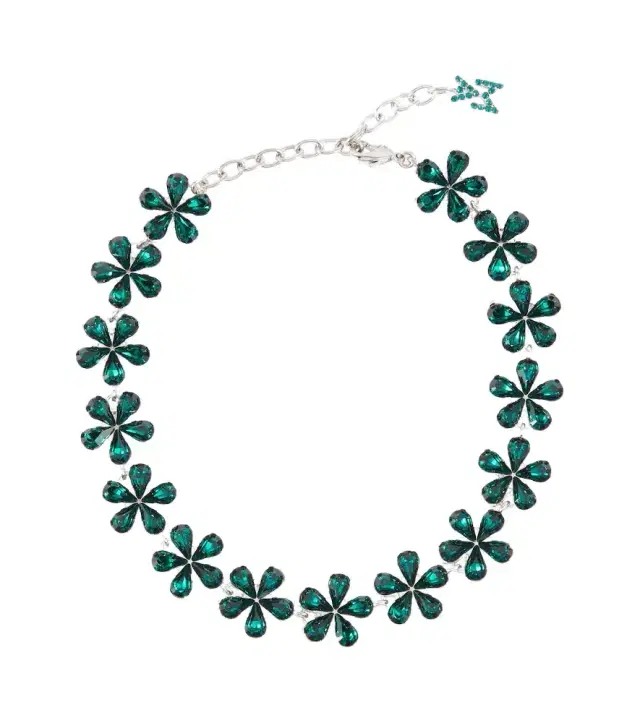Amina Muaddi Crystal-embellished anklet
