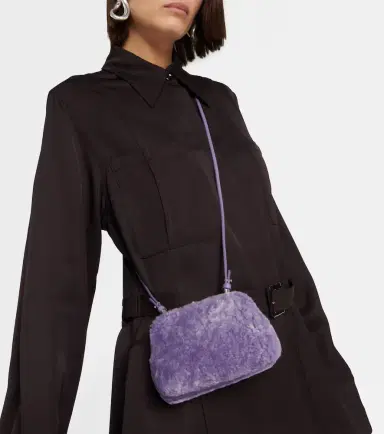 Jil Sander Goji Micro shearling shoulder bag | Thumbnail 4