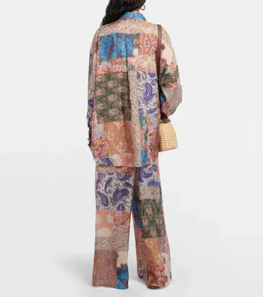 Zimmermann Devi oversized patchwork silk shirt | Thumbnail 4 Zimmermann Devi oversized patchwork silk shirt | Thumbnail 4