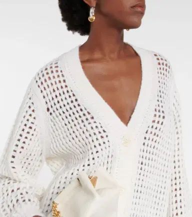 Dorothee Schumacher Pointelle wool and cashmere cardigan | Thumbnail 2