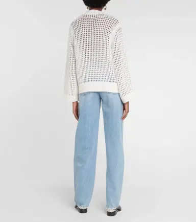 Dorothee Schumacher Pointelle wool and cashmere cardigan | Thumbnail 4