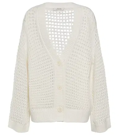 Dorothee Schumacher Pointelle wool and cashmere cardigan | Thumbnail 1