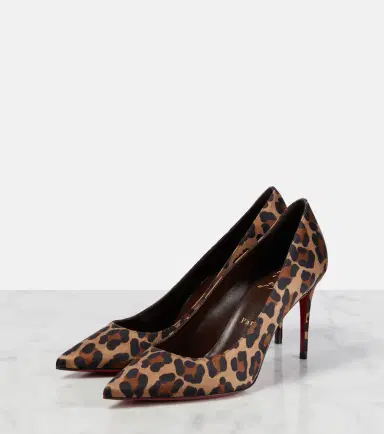 Christian Louboutin Kate 85 leopard-print satin pumps | Thumbnail 4