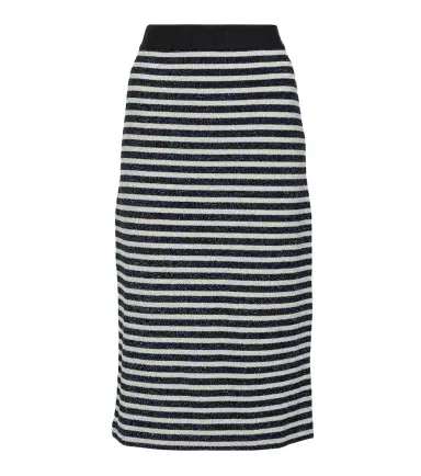 Dorothee Schumacher Endless Shimmer striped jersey midi skirt | Thumbnail 1