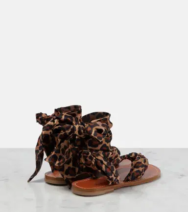 Christian Louboutin Niloo du Désert leopard-print satin sandals | Thumbnail 2 Christian Louboutin Niloo du Désert leopard-print satin sandals | Thumbnail 2
