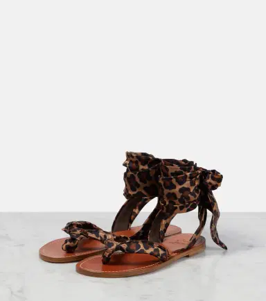 Christian Louboutin Niloo du Désert leopard-print satin sandals | Thumbnail 3 Christian Louboutin Niloo du Désert leopard-print satin sandals | Thumbnail 3