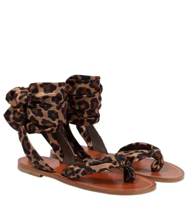 Christian Louboutin Niloo du Désert leopard-print satin sandals | Thumbnail 1 Christian Louboutin Niloo du Désert leopard-print satin sandals | Thumbnail 1