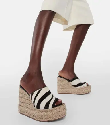 Christian Louboutin Ariella zebra-print calf hair espadrille wedges | Thumbnail 5