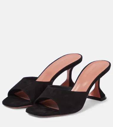 Amina Muaddi Lupita suede mules | Thumbnail 2