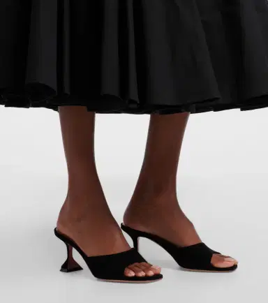 Amina Muaddi Lupita suede mules | Thumbnail 6