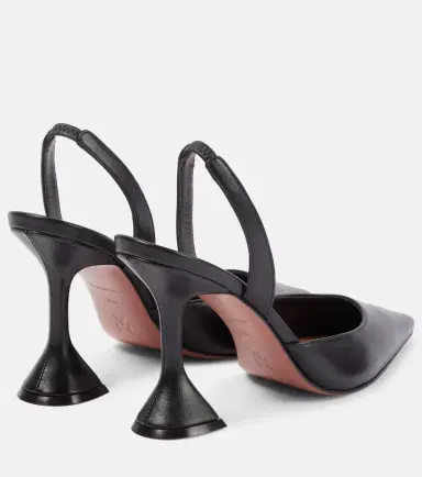 Amina Muaddi Holli leather slingback pumps | Thumbnail 5
