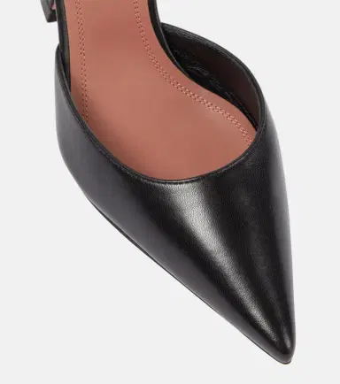 Amina Muaddi Holli leather slingback pumps | Thumbnail 6