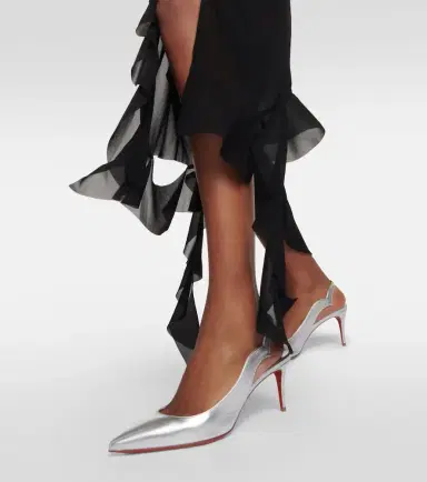 Christian Louboutin Leather slingback pumps | Thumbnail 5