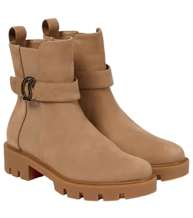 Christian Louboutin CL Chelsea suede ankle boots