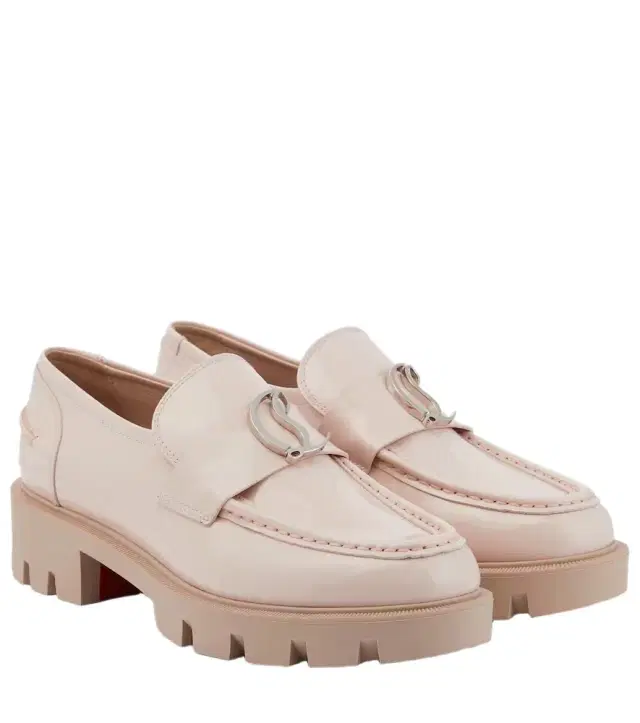 Christian Louboutin CL Moc Lug patent leather loafers