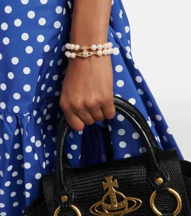 Vivienne Westwood Graziella embellished faux pearl bracelet | Thumbnail 4