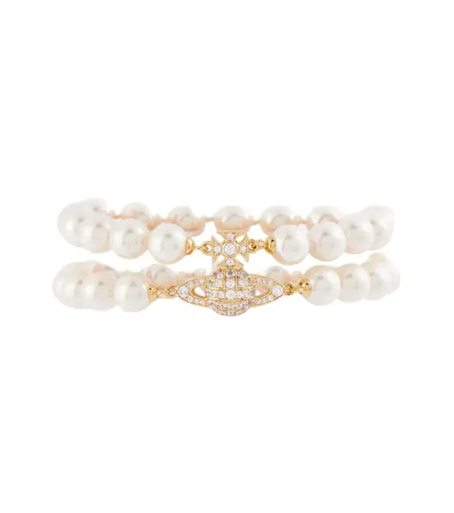 Graziella embellished faux pearl bracelet