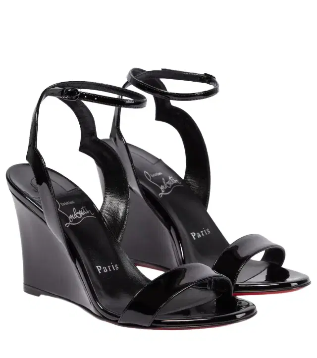 Christian Louboutin Patent leather wedge sandals