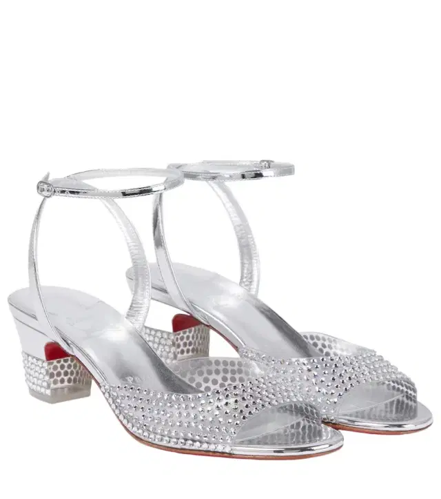 Christian Louboutin Cassandrissima embellished PVC sandals