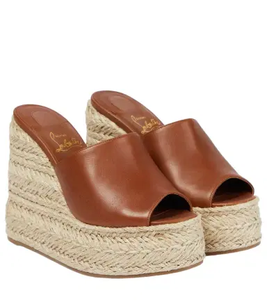 Christian Louboutin Ariella Zeppa leather espadrille wedges | Thumbnail 1 Christian Louboutin Ariella Zeppa leather espadrille wedges | Thumbnail 1