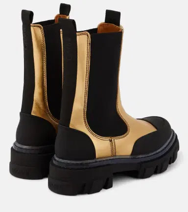 Ganni Metallic leather Chelsea boots | Thumbnail 4