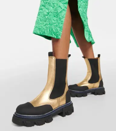 Ganni Metallic leather Chelsea boots | Thumbnail 5