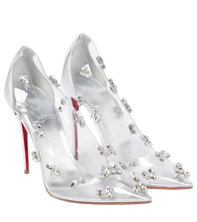 Christian Louboutin Degraqueen embellished PVC pumps