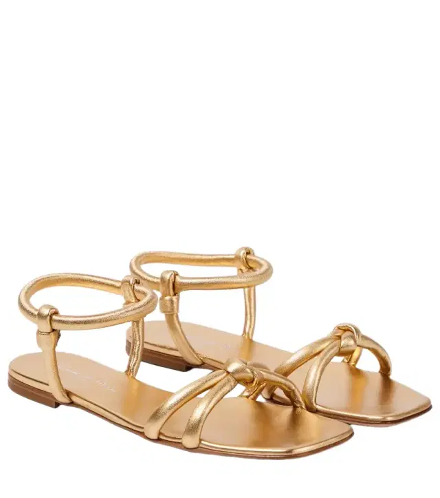 Gianvito Rossi Juno 05 metallic leather sandals
