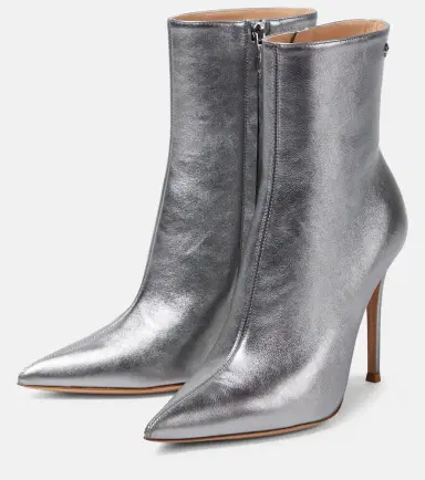 Gianvito Rossi Metallic leather ankle boots | Thumbnail 4