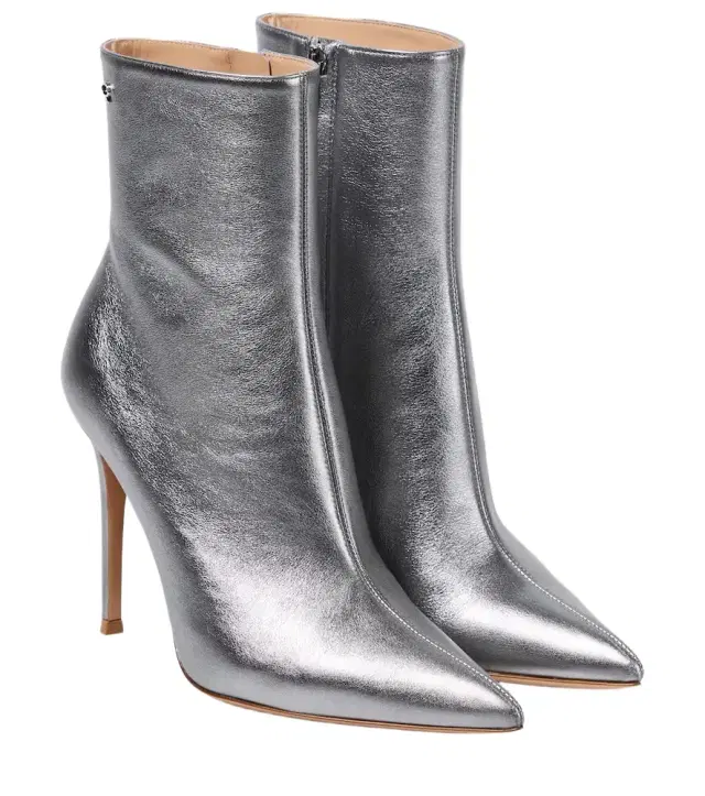 Gianvito Rossi Metallic leather ankle boots