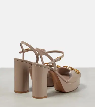 Valentino Garavani VLogo leather platform sandals | Thumbnail 3 Valentino Garavani VLogo leather platform sandals | Thumbnail 3