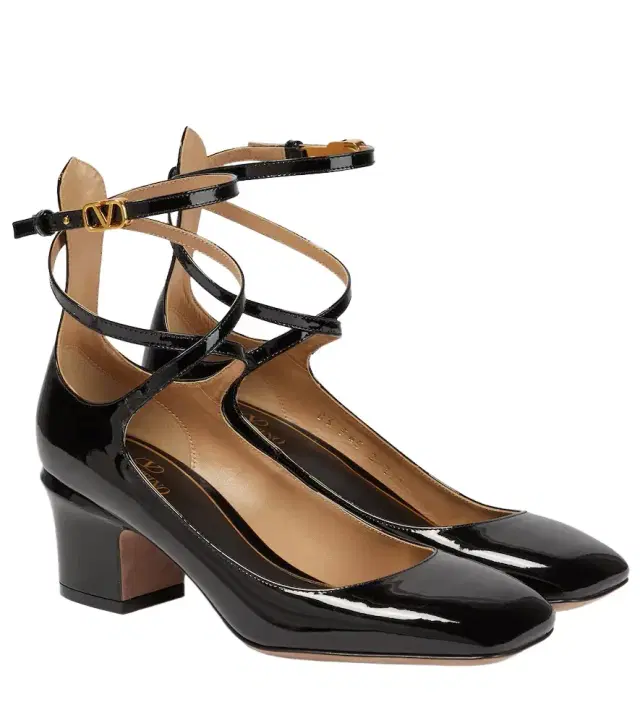 Valentino Garavani Tan-Go 60 patent leather pumps