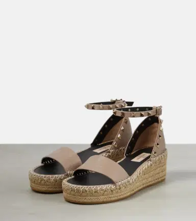 Valentino Garavani Rockstud leather espadrille wedges | Thumbnail 2