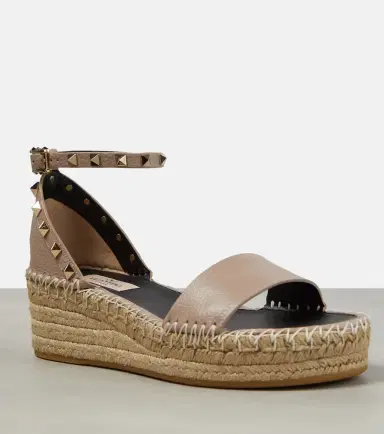 Valentino Garavani Rockstud leather espadrille wedges | Thumbnail 3