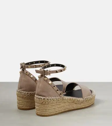 Valentino Garavani Rockstud leather espadrille wedges | Thumbnail 4