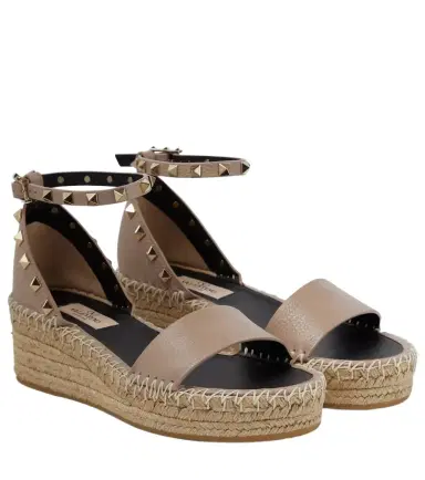 Valentino Garavani Rockstud leather espadrille wedges | Thumbnail 1