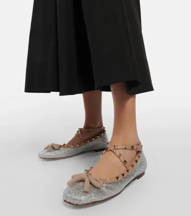 Valentino Garavani Rockstud embellished ballet flats | Thumbnail 5
