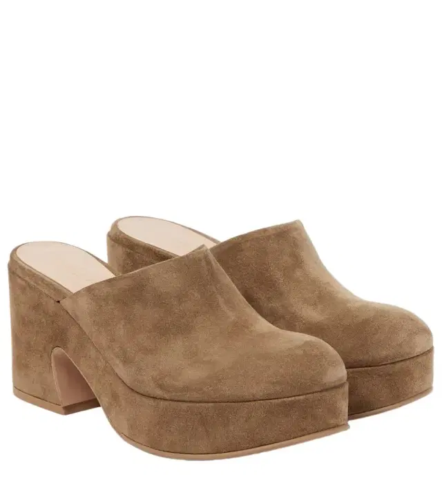 Gianvito Rossi Lyss suede platform mules