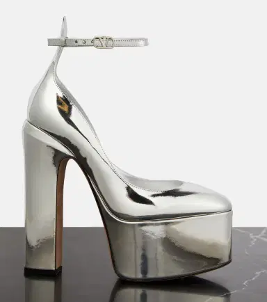 Valentino Garavani Tan-Go 155 metallic leather platform pumps | Thumbnail 6 Valentino Garavani Tan-Go 155 metallic leather platform pumps | Thumbnail 6