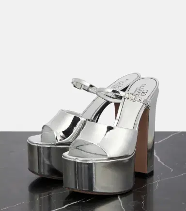 Valentino Garavani Tan-Go 155 patent leather platform mules | Thumbnail 2