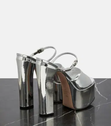 Valentino Garavani Tan-Go 155 patent leather platform mules | Thumbnail 3