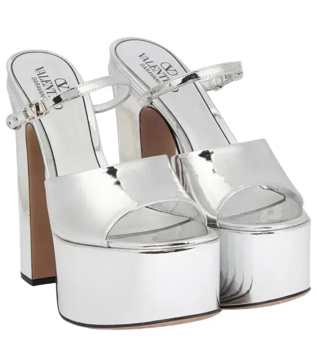 Valentino Garavani Tan-Go 155 patent leather platform mules