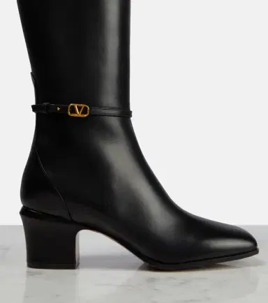 Valentino Garavani Leather knee-high boots | Thumbnail 2