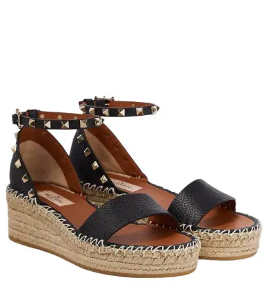 Valentino Garavani Rockstud leather espadrille wedges | Thumbnail 1 Valentino Garavani Rockstud leather espadrille wedges | Thumbnail 1
